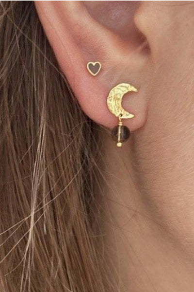 Petit Claire de Lune Earring - Mocha - Stine A