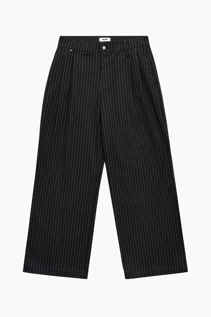 Phylli Loosed Fitted Chino Pants - Black Pinstripe - ALIS