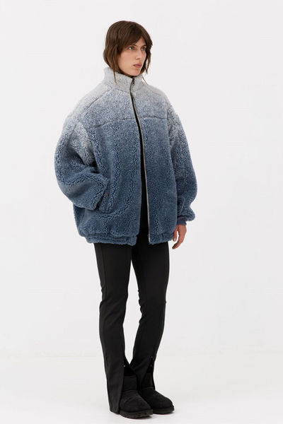 Piana Pile Jacket - Light Blue/Dark Blue - H2O Fagerholt