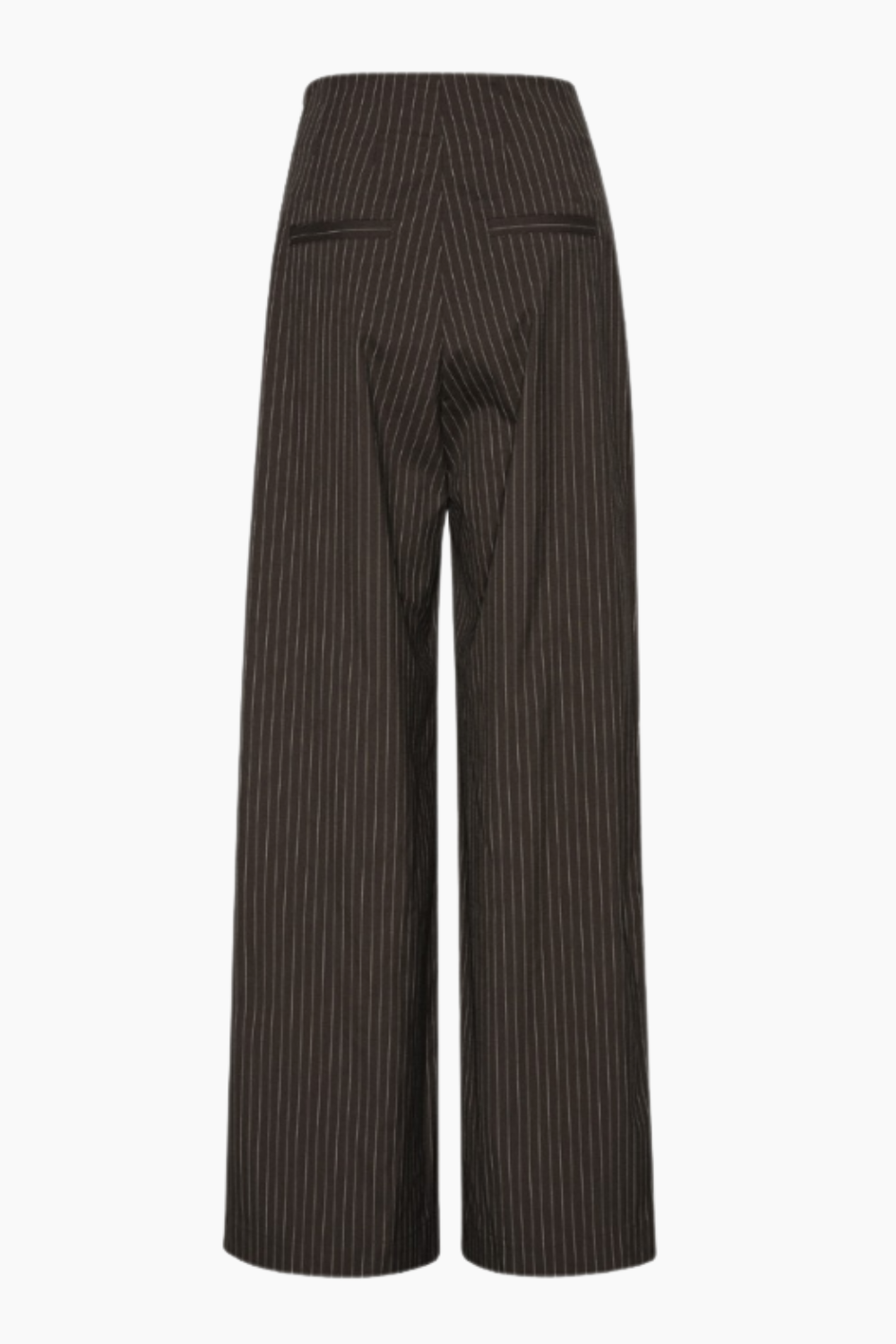 Pinstripe Wide Leg Pants - Chicory Coffee Comb - Rotate