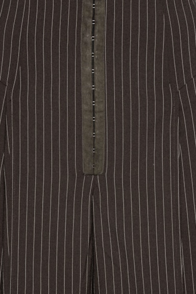 Pinstripe Wide Leg Pants - Chicory Coffee Comb - Rotate