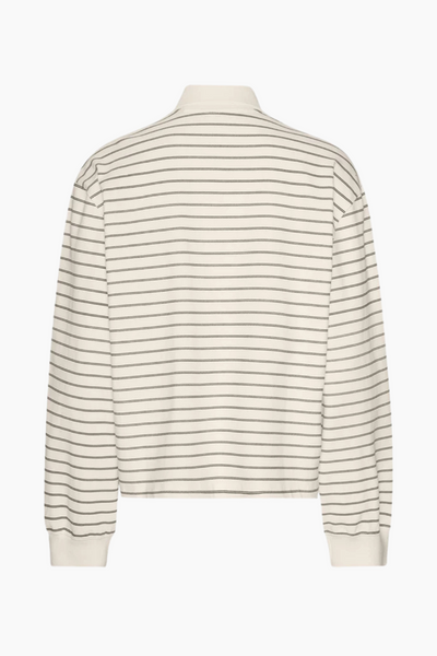 Pique Longsleeve Polo - Egret Comb - Rotate