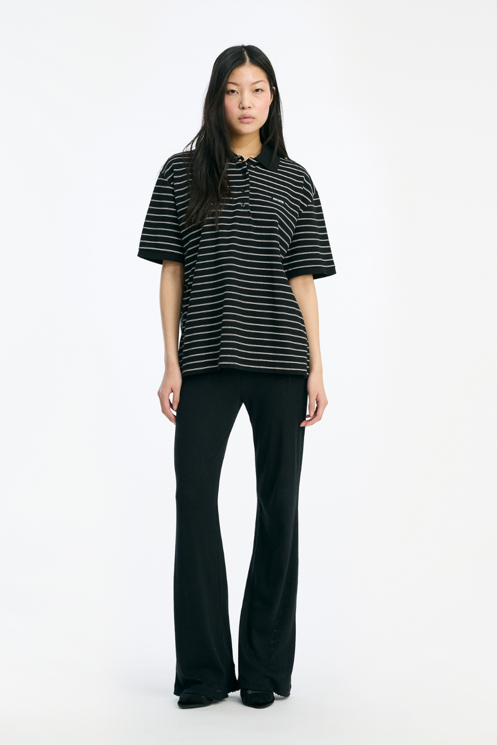 Pique Shortsleeve Polo - Black Comb - Rotate