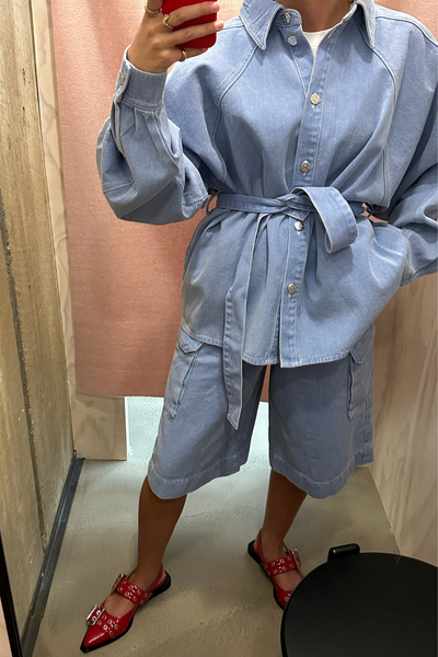 Piscine-BL Shorts - Forever Blue - Blanche