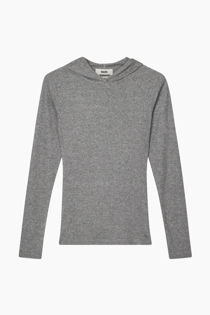Point Wool Tilla Hood - Grey Melange - Mads Nørgaard
