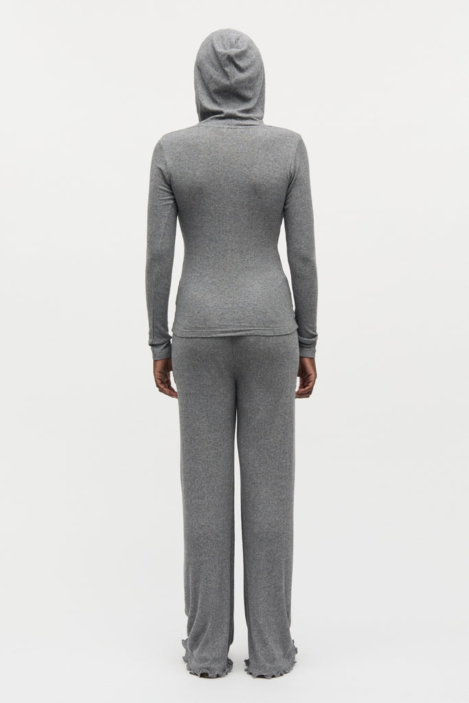 Point Wool Tilla Hood - Grey Melange - Mads Nørgaard