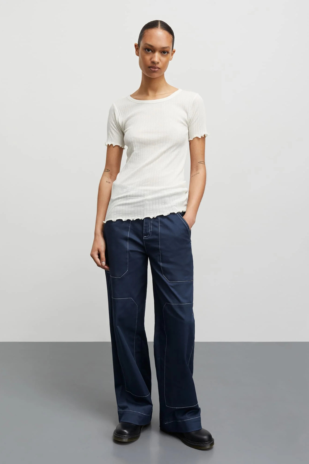 Pointella Trixy Tee - Vanilla Ice - Mads Nørgaard-1
