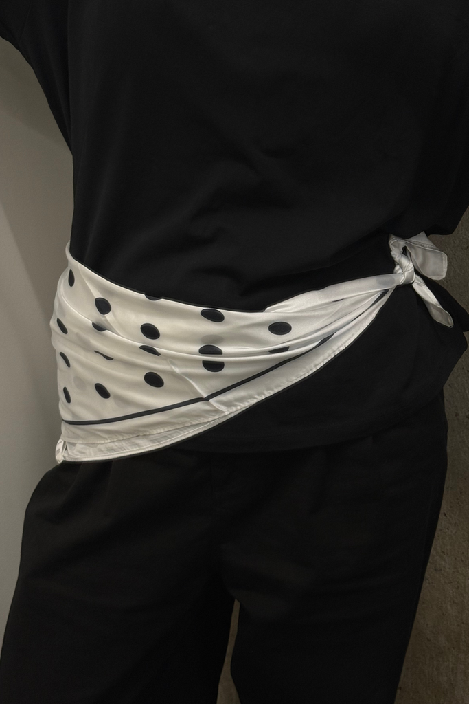 Polka Dot Scarf - Black - Sui Ava