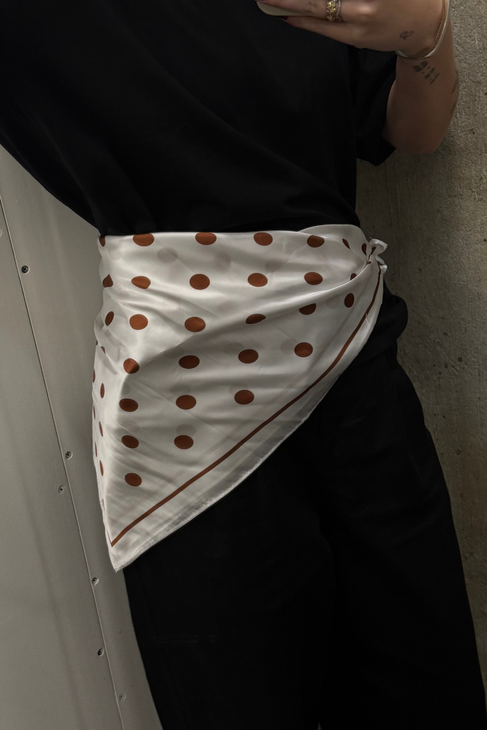Polka Dot Scarf - Brown - Sui Ava