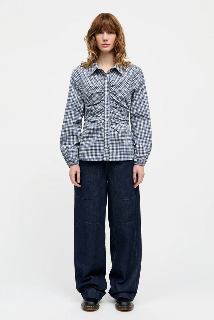 Poplinda Clara Shirt - Parisian Night Check - Mads Nørgaard