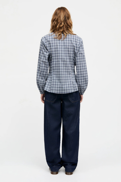 Poplinda Clara Shirt - Parisian Night Check - Mads Nørgaard-2