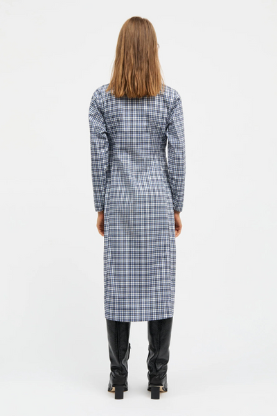 Poplinda Iris Dress - Parisian Night Check - Mads Nørgaard-3