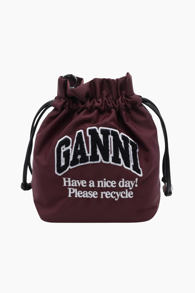 Pouch Nylon Ganni Logo B3010352 - Windsor Wine  - GANNI