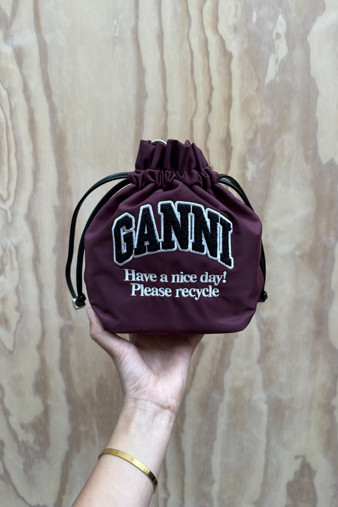 Pouch Nylon Ganni Logo B3010352 - Windsor Wine  - GANNI