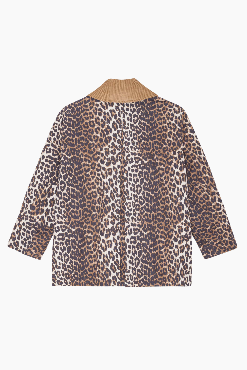 Printed Canvas Midi Jacket W0391 - Almond Milk - GANNI