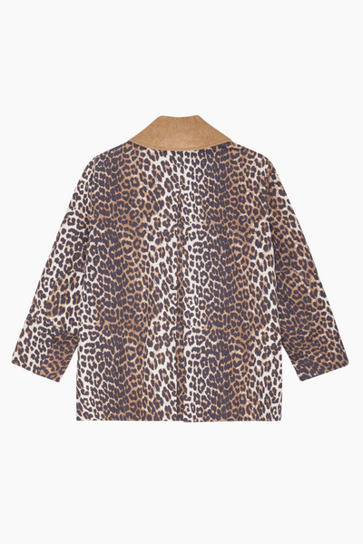 Printed Canvas Midi Jacket W0391 - Almond Milk - GANNI