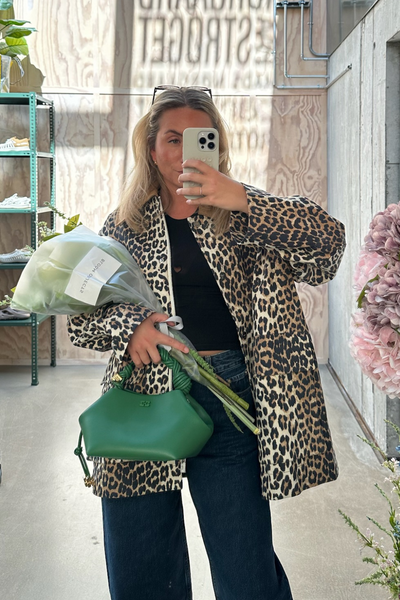 Printed Canvas Midi Jacket W0391 - Almond Milk - GANNI