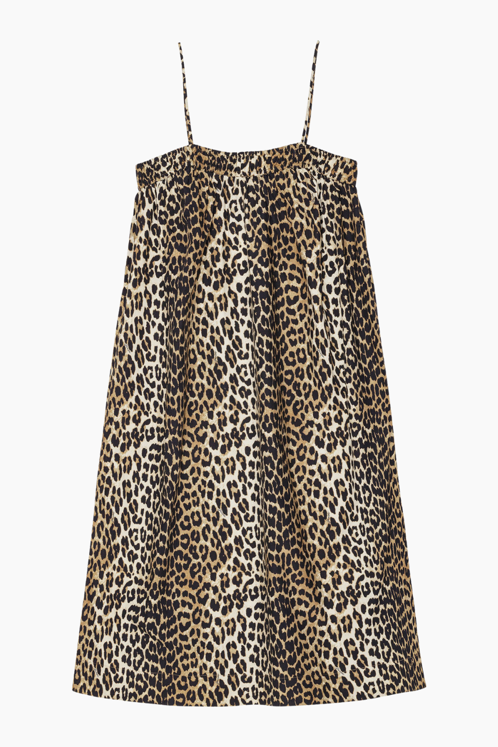 PrintedCottonMidiStrapDressF9354-Leopard-GANNI