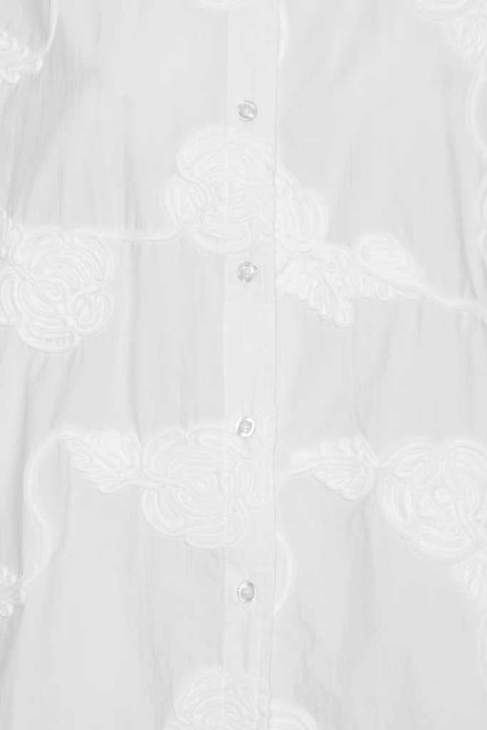 Flower Oversized Shirt - Egret - ROTATE