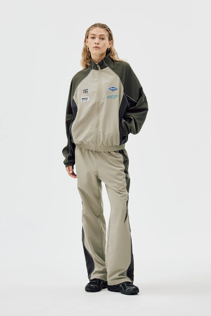 Relaxed Track Pants Two-Tone - Laurel Oak - bareen