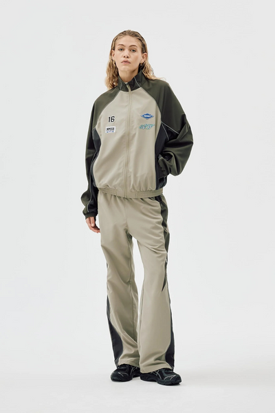 Relaxed Track Pants Two-Tone - Laurel Oak - bareen