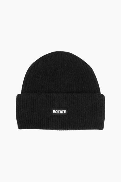 Rib Knit Beanie - Black - ROTATE