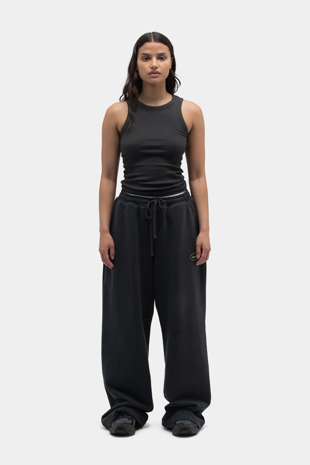 Rib Tank Top - Vintage Black - bareen