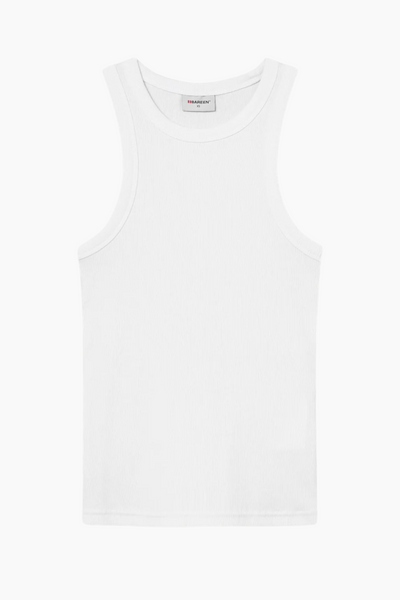 Rib Tank Top Women - White - bareen