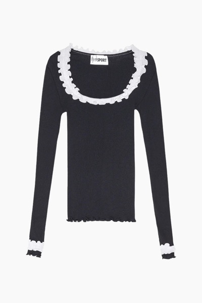 Rosie Seamless Top - Black - OpéraSPORT