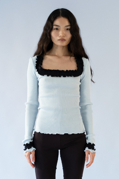 Rosie Seamless Top - Ice Blue - OpéraSPORT