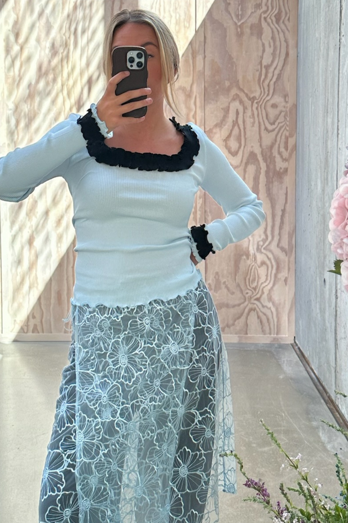 Rosie Seamless Top - Ice Blue - OpéraSPORT