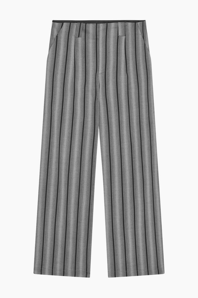 Saul Carla Pants - Pinstripe/Asphalt - Mads Nørgaard