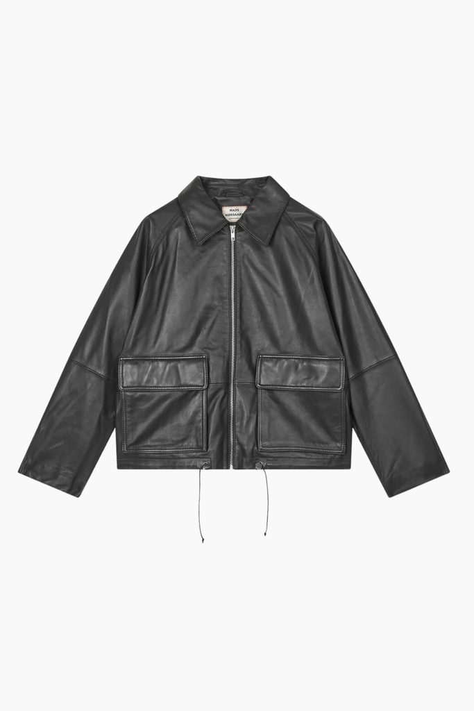 Shiny Leather Delish Jacket - Black - Mads Nørgaard