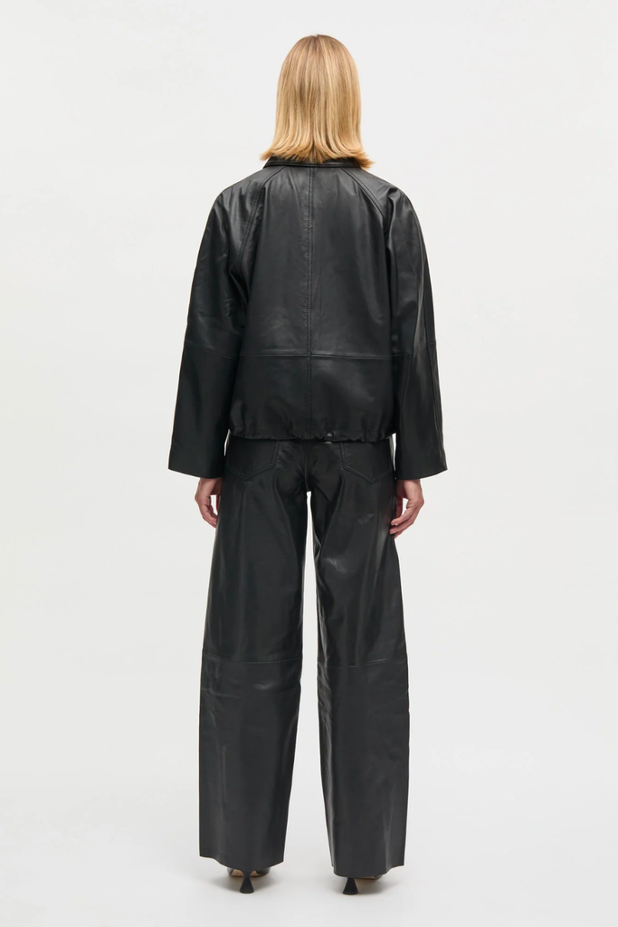 Shiny Leather Delish Jacket - Black - Mads Nørgaard