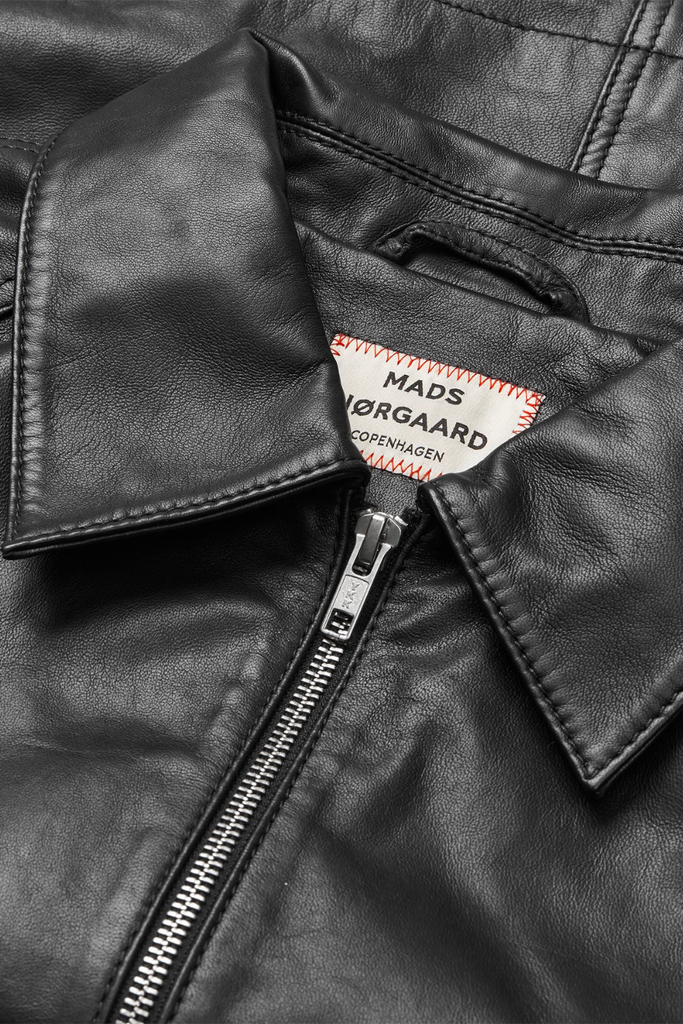 Shiny Leather Delish Jacket - Black - Mads Nørgaard