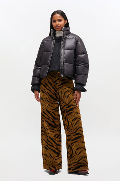 Shiny Nylon Short Puffer Jacket W0957 - Black - GANNI-2