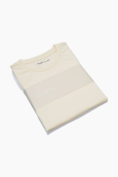 Short Sleeve Two Pack - White & Undyed - Aiayu