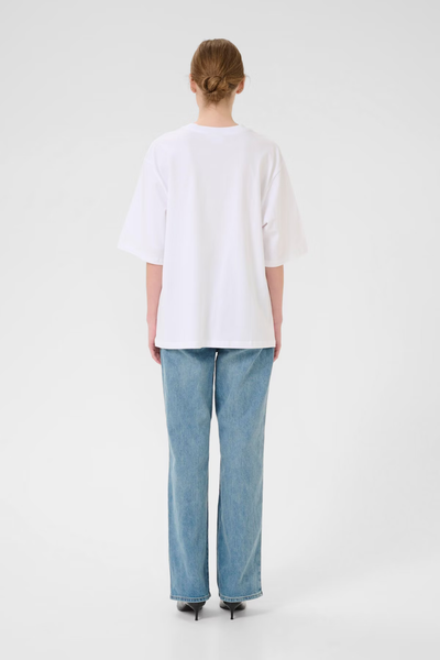 SimmaGZ Emb Tee - Bright White - Gestuz