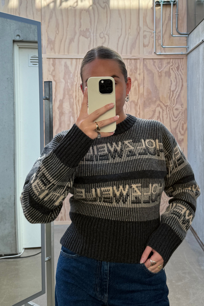 Ski Cropped Crew - Dark Grey - Holzweiler