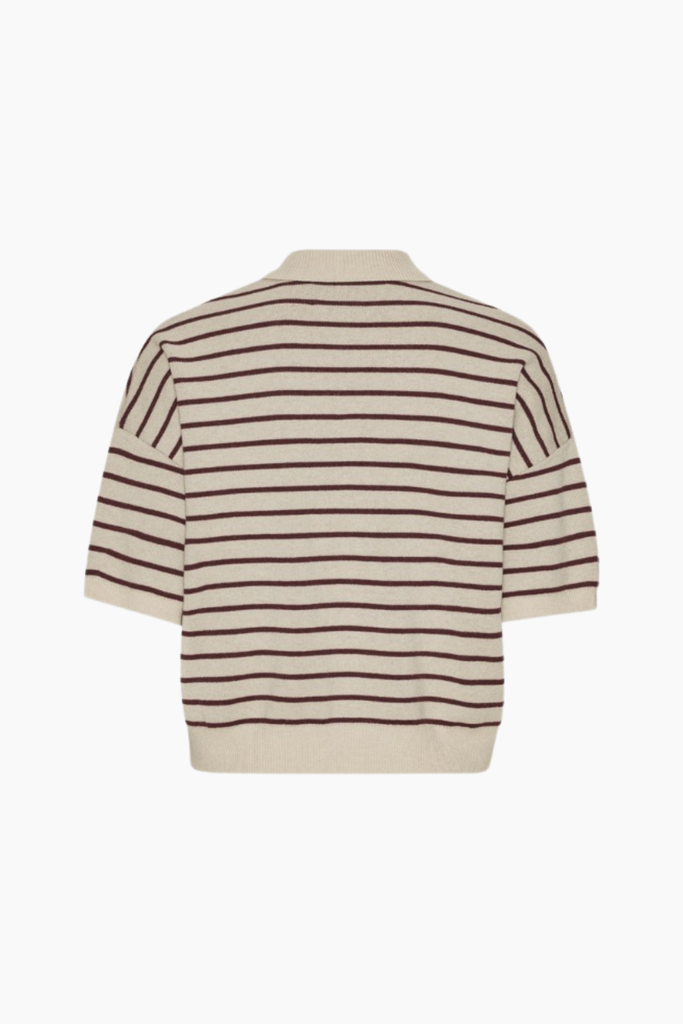 Slinky Knit Polo - Oatmeal Comb. - ROTATE