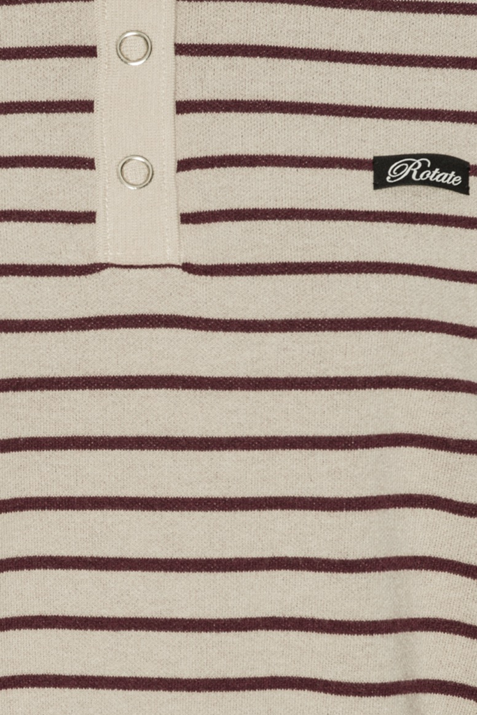 Slinky Knit Polo - Oatmeal Comb. - ROTATE