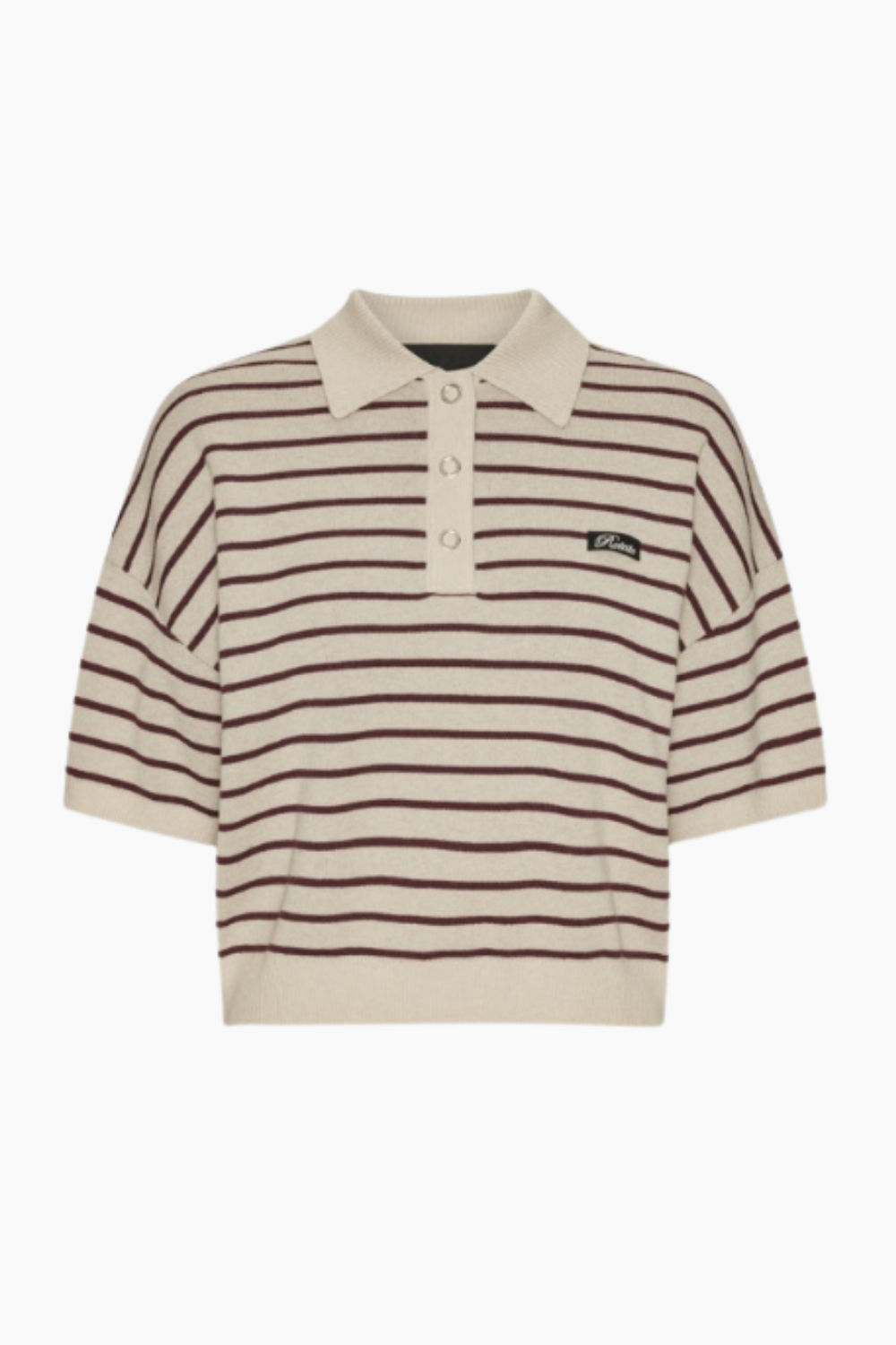 Slinky Knit Polo - Oatmeal Comb. - Rotate