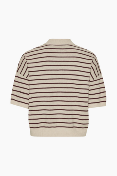 Slinky Knit Polo - Oatmeal Comb. - Rotate