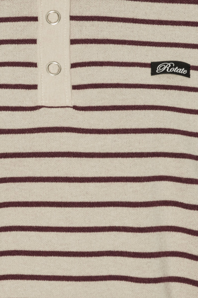 Slinky Knit Polo - Oatmeal Comb. - Rotate