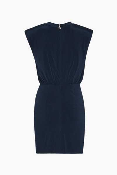 Slinky Ruched Mini Dress - Sky Captain - ROTATE-3