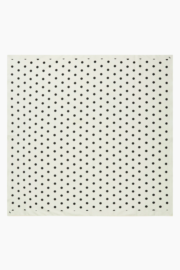 Soft Cotton Big Dot Scarf - Dot AOP/Black - Mads Nørgaard