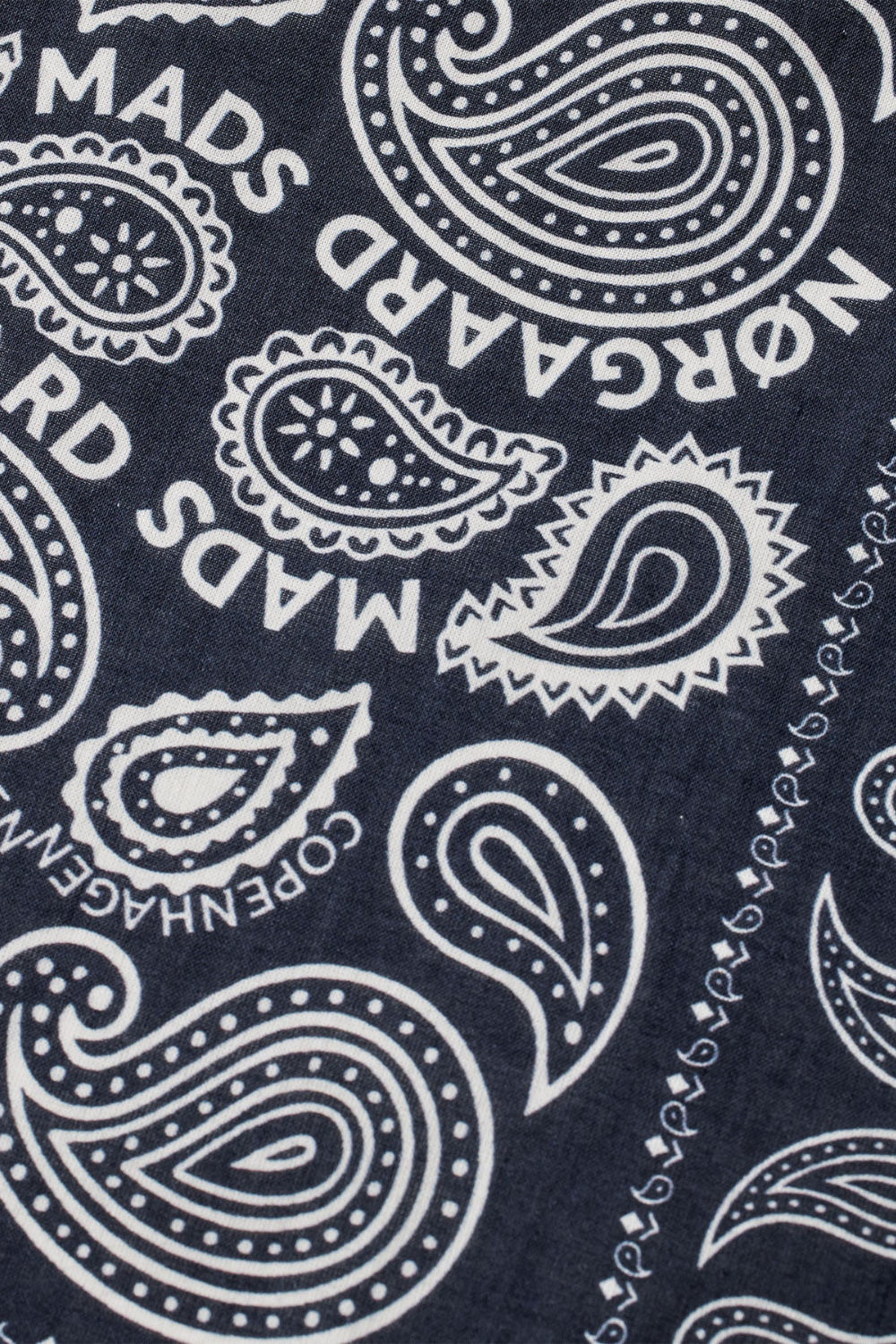 Soft Cotton Paisley Scarf Solid - Parisian Night - Mads Nørgaard-1
