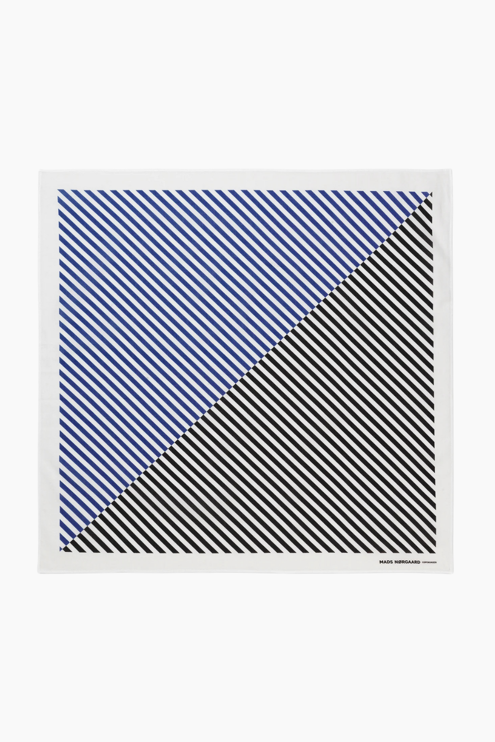 Soft Cotton Self Scarf - Bluing/Jet Black - Mads Nørgaard-1