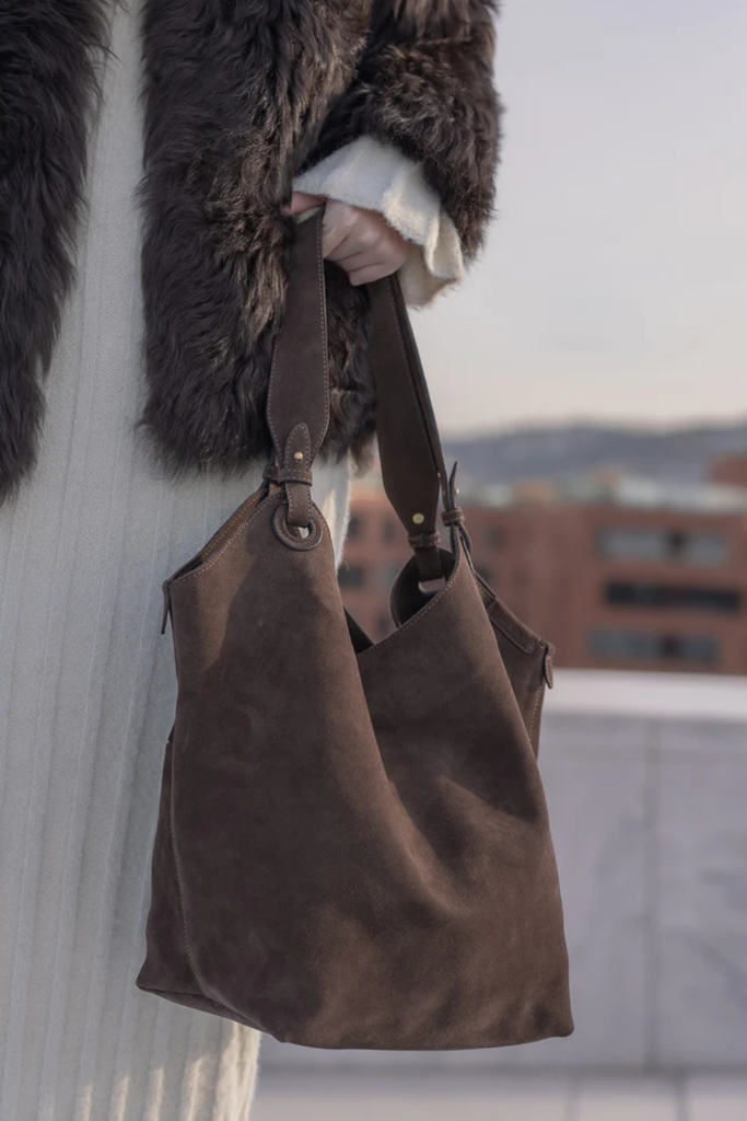 Soho Shoulder Bag - Umber Suede - Cala Jade