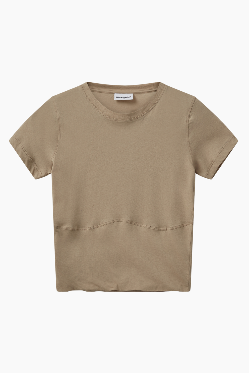 Sophia Cropped Tee - Creamy Grey - H2O Fagerholt